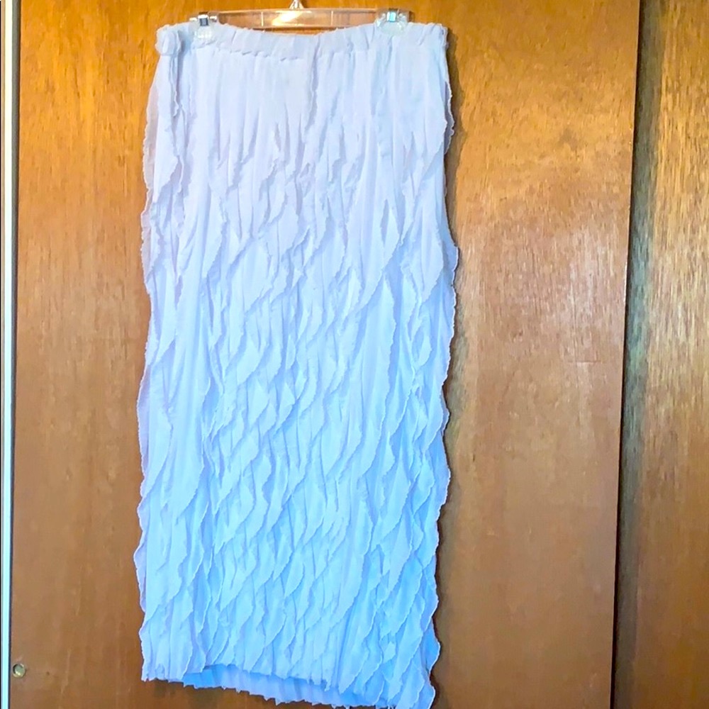 Long white skirt